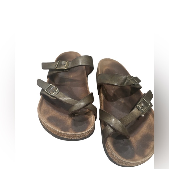 Birkenstock Women Mayari Toe Loop Sandal Bronze Birko Flor Size 37 6-6.5 - Picture 2 of 5